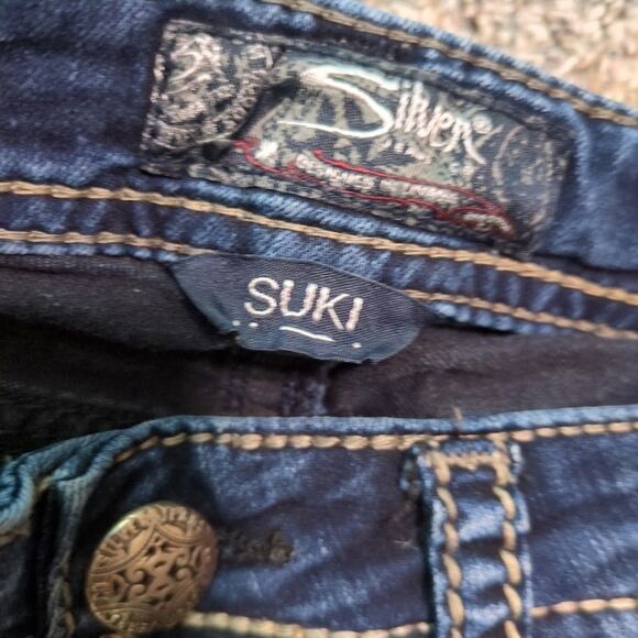 Silver Jeans Suki Mid Super Skinny Jeans Womens W25 L29 Blue Super Stretch - Picture 2 of 5